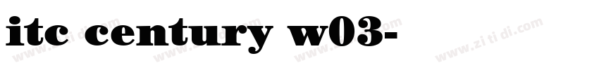 itc century w03字体转换